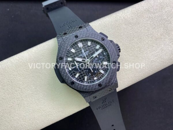 HB Factory Hublot Big Bang 301.QX.1724.RX 44mm Carbon Rubber Strap Black Dial