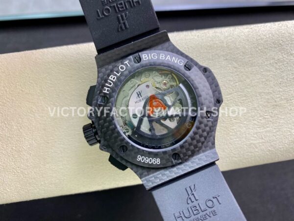 HB Factory Hublot Big Bang 301.QX.1724.RX 44mm Carbon Rubber Strap Black Dial