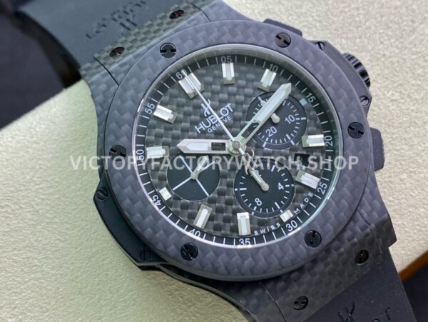 HB Factory Hublot Big Bang 301.QX.1724.RX 44mm Carbon Rubber Strap Black Dial
