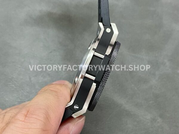 HB Factory Hublot Big Bang 301.SM.1770.LR 44mm Steel Leather Strap Ceramic Bezel Black Dial