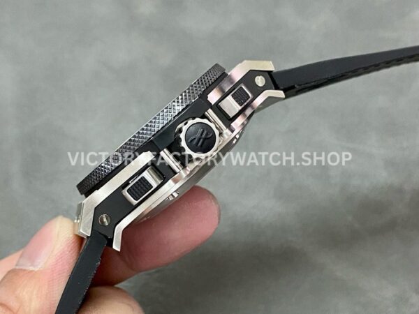 HB Factory Hublot Big Bang 301.SM.1770.LR 44mm Steel Leather Strap Ceramic Bezel Black Dial