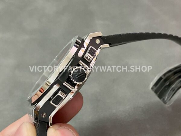 HB Factory Hublot Big Bang 301.SX.130.RX 44mm Steel Leather Strap Titanium Bezel Black Dial
