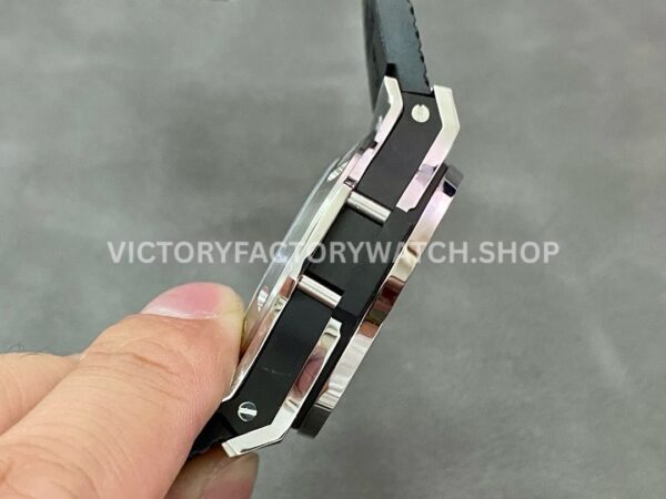 HB Factory Hublot Big Bang 301.SX.130.RX 44mm Steel Leather Strap Titanium Bezel Black Dial
