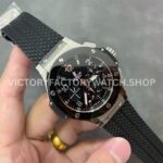 HB Factory Hublot Big Bang 301.SX.130.RX 44mm Steel Rubber Strap Ceramic Bezel Arabic Numerals Black Dial