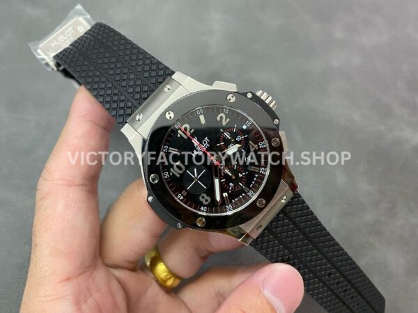 HB Factory Hublot Big Bang 301.SX.130.RX 44mm Steel Rubber Strap Ceramic Bezel Arabic Numerals Black Dial