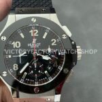 HB Factory Hublot Big Bang 301.SX.130.RX 44mm steel rubber strap ceramic bezel Arabic numerals black dial replica watch