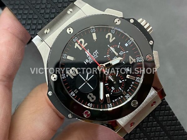 HB Factory Hublot Big Bang 301.SX.130.RX 44mm Steel Rubber Strap Ceramic Bezel Arabic Numerals Black Dial