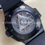 HB Factory Hublot Big Bang Sang Bleu 418.CX.1107.RX.MXM22 45mm Ceramic Black Rubber Strap White Needle Skeletonized Black Dial