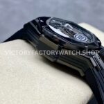 HB Factory Hublot Big Bang Sang Bleu 418.CX.1107.RX.MXM22 45mm Ceramic Black Rubber Strap White Needle Skeletonized Black Dial