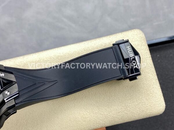 HB Factory Hublot Big Bang Sang Bleu 418.CX.1107.RX.MXM22 45mm Ceramic Black Rubber Strap White Needle Skeletonized Black Dial
