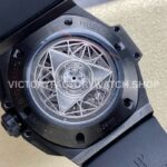 HB Factory Hublot Big Bang Sang Bleu 418.CX.1114.RX.MXM20 45mm Ceramic Black Rubber Strap Grey Needle Skeletonized Black Dial