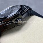 HB Factory Hublot Big Bang Sang Bleu 418.CX.1114.RX.MXM20 45mm Ceramic Black Rubber Strap Grey Needle Skeletonized Black Dial