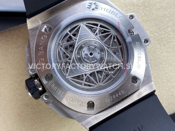 HB Factory Hublot Big Bang Sang Bleu 418.NX.1107.RX.1604.MXM20 45mm Titanium Diamond Black Rubber Strap Skeletonized Black Dial