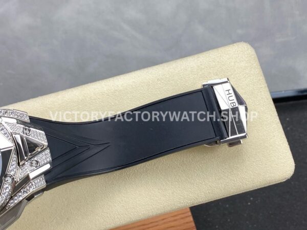 HB Factory Hublot Big Bang Sang Bleu 418.NX.1107.RX.1604.MXM20 45mm Titanium Diamond Black Rubber Strap Skeletonized Black Dial