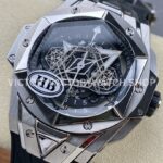 HB Factory Hublot Big Bang Sang Bleu 418.NX.1107.RX.MXM19 45mm Titanium Black Rubber Strap Skeletonized Black Dial