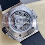 HB Factory Hublot Big Bang Sang Bleu 418.NX.2001.RX.1604.MXM20 45mm Titanium Diamond White Rubber Strap Skeletonized White Dial