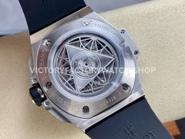 HB Factory Hublot Big Bang Sang Bleu 418.NX.2001.RX.1604.MXM20 45mm Titanium Diamond White Rubber Strap Skeletonized White Dial