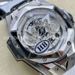 HB Factory Hublot Big Bang Sang Bleu 418.NX.2001.RX.MXM20 45mm Titanium White Rubber Strap Skeletonized White Dial