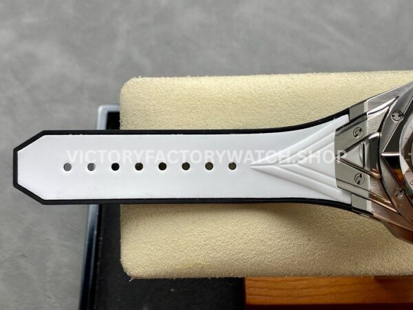 HB Factory Hublot Big Bang Sang Bleu 418.NX.2001.RX.MXM20 45mm Titanium White Rubber Strap Skeletonized White Dial