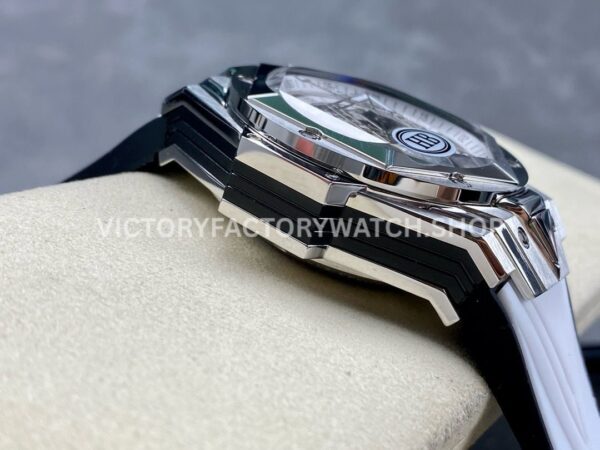HB Factory Hublot Big Bang Sang Bleu 418.NX.2001.RX.MXM20 45mm Titanium White Rubber Strap Skeletonized White Dial