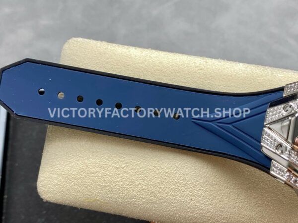 HB Factory Hublot Big Bang Sang Bleu 418.NX.5107.RX.1604.MXM20 45mm Titanium Diamond Blue Rubber Strap Skeletonized Blue Dial