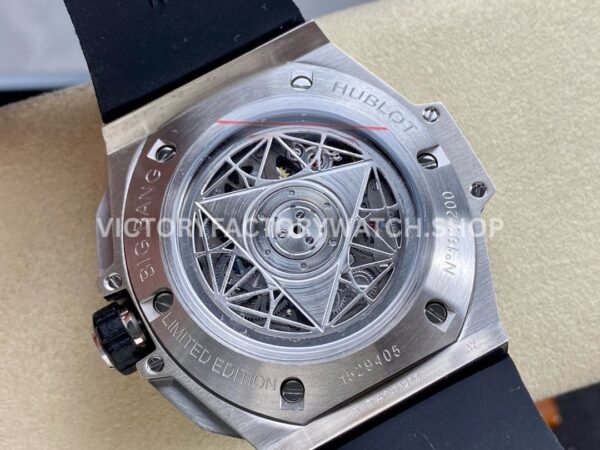 HB Factory Hublot Big Bang Sang Bleu 418.NX.5107.RX.1604.MXM20 45mm Titanium Diamond Blue Rubber Strap Skeletonized Blue Dial