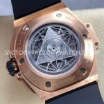 HB Factory Hublot Big Bang Sang Bleu 418.OX.1108.RX.MXM19 45mm Rose Gold Black Rubber Strap Skeletonized Black Dial