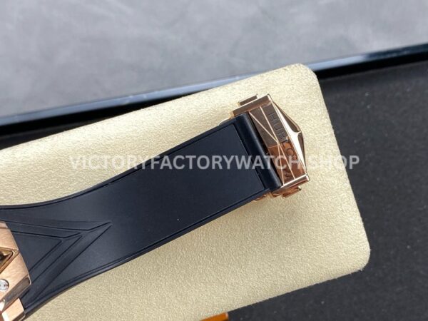 HB Factory Hublot Big Bang Sang Bleu 418.OX.1108.RX.MXM19 45mm Rose Gold Black Rubber Strap Skeletonized Black Dial