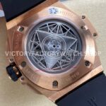 HB Factory Hublot Big Bang Sang Bleu 418.OX.2001.RX.MXM20 45mm Rose Gold White Rubber Strap Skeletonized White Dial