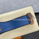 HB Factory Hublot Big Bang Sang Bleu 418.OX.5108.RX.MXM20 45mm Rose Gold Blue Rubber Strap Skeletonized Blue Dial