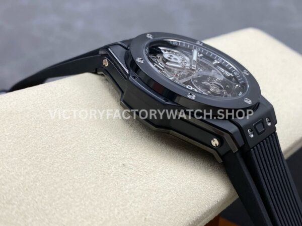HB Factory Hublot Big Bang Tourbillon 419.CI.0170.RX 45mm Ceramic Rubber StrapSuper Clone Watch Arabic Numerals Skeletonized Dial