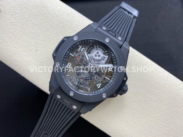 HB Factory Hublot Big Bang Tourbillon 419.CI.0170.RX 45mm Ceramic Rubber StrapSuper Clone Watch Arabic Numerals Skeletonized Dial