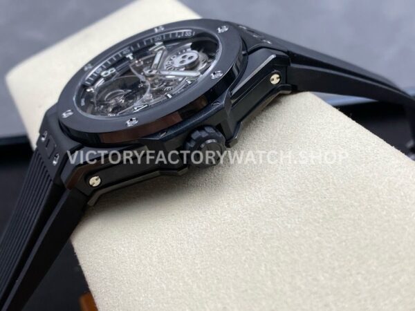 HB Factory Hublot Big Bang Tourbillon 419.CI.0170.RX 45mm Ceramic Rubber StrapSuper Clone Watch Arabic Numerals Skeletonized Dial