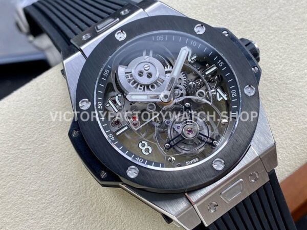 HB Factory Hublot Big Bang Tourbillon 429.NM.0170.RX.YOS 45mm Titanium Rubber Strap Arabic Numerals Skeletonized Dial