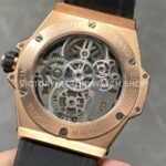 HB Factory Hublot Big Bang Tourbillon 429.NS.0170.RX.YOS 45mm Rose Gold Canvas Strap Ceramic Bezel Arabic Numerals Skeletonized Dial