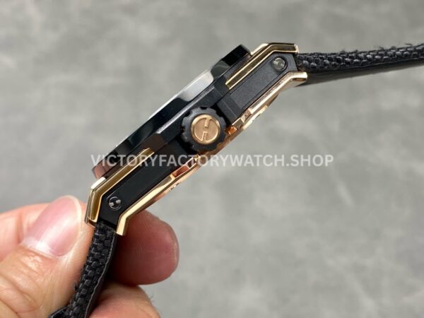 HB Factory Hublot Big Bang Tourbillon 429.NS.0170.RX.YOS 45mm Rose Gold Canvas Strap Ceramic Bezel Arabic Numerals Skeletonized Dial
