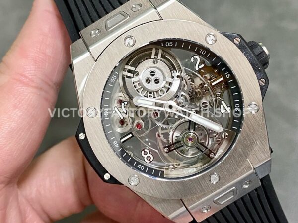 HB Factory Hublot Big Bang Tourbillon 429.NS.0170.RX.YOS 45mm Titanium Rubber Strap Titanium Bezel Arabic Numerals Skeletonized Dial