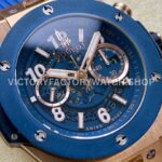 HB Factory Hublot Big Bang Unico 421.OL.5180.RX 45mm Rose Gold Rubber Strap Skeletonized Blue Dial