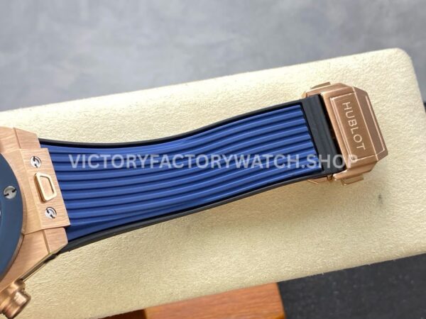 HB Factory Hublot Big Bang Unico 421.OL.5180.RX 45mm Rose Gold Rubber Strap Skeletonized Blue Dial