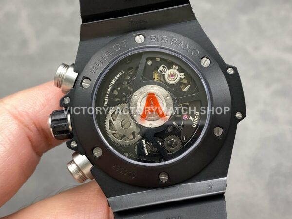 HB Factory Hublot Big Bang Unico 411.CI.1170.RX 45mm Black Ceramics Black Rubber Strap Black Skeletonized Dial