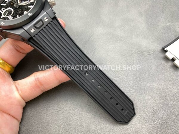 HB Factory Hublot Big Bang Unico 411.CI.1170.RX 45mm Black Ceramics Black Rubber Strap Black Skeletonized Dial