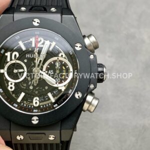 HB Factory Hublot Big Bang Unico 411.CI.1170.RX 45mm black ceramic black rubber strap black skeletonized dial replica watch