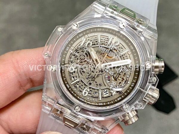 HB Factory Hublot Big Bang Unico 411.JX.4802.RT 45mm Synthetic Crystal Rubber Strap Skeletonized Dial