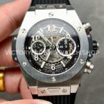 HB Factory Hublot Big Bang Unico 411.NX.1170.RX 45mm titanium rubber strap skeletonized dial replica watch
