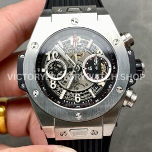 HB Factory Hublot Big Bang Unico 411.NX.1170.RX 45mm titanium rubber strap skeletonized dial replica watch