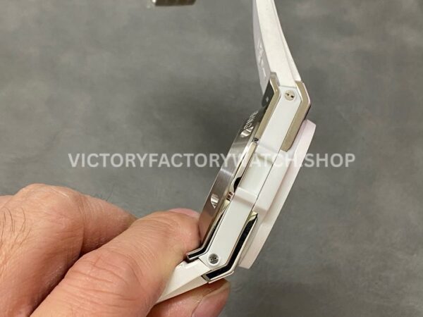 HB Factory Hublot Big Bang Unico 45mm White White Rubber Strap Ceramic Bezel White Skeletonized Dial