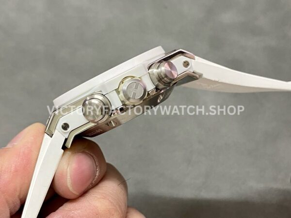 HB Factory Hublot Big Bang Unico 45mm White White Rubber Strap Ceramic Bezel White Skeletonized Dial