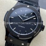 HB Factory Hublot Classic Fusion 542.CM.1171.RX 42mm Steel Leather Strap Ceramic Bezel Black Dial