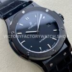 HB Factory Hublot Classic Fusion 542.CM.1171.RX 42mm Steel Leather Strap Ceramic Bezel Black Dial