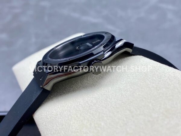 HB Factory Hublot Classic Fusion 542.CX.1270.RX.MDM 42mm Steel Black Rubber Strap Black Dial